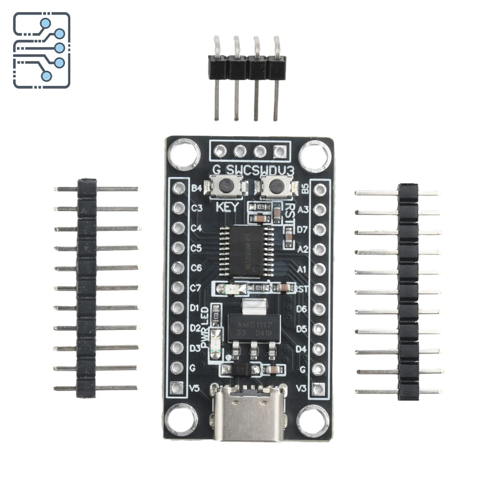 Development board HK32F030Mf4P6 system core board development board 1.8V-3.6V learning evaluation board Type-C interface