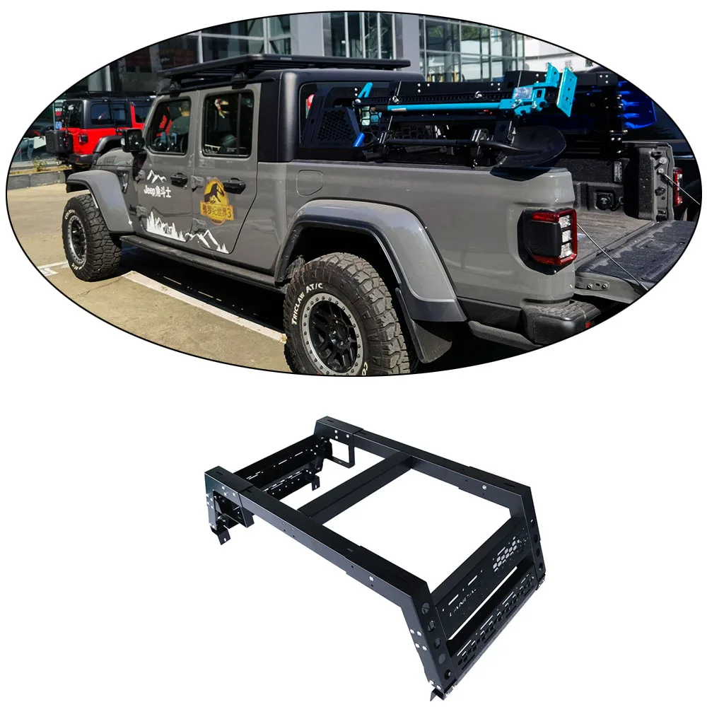 

4x4 Pickup Car Exterior Accessories Universal Mn Steel Bed Rack Roll Bar For Most Pickup Trucks Bed Rack