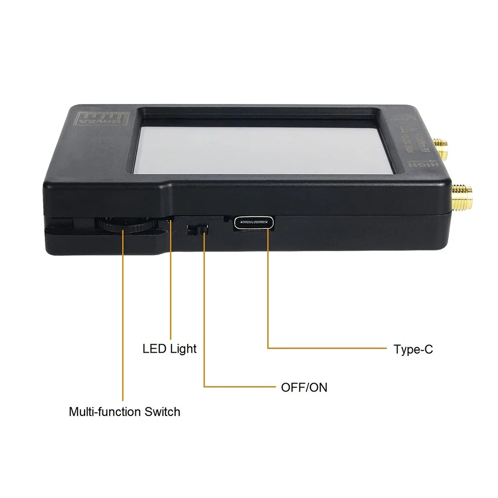 Tinysa Spectrum Analyzer, Handheld RF Spectrum Analyzer 2.8 Inch Display Built-in Battery, ESD Protect Function