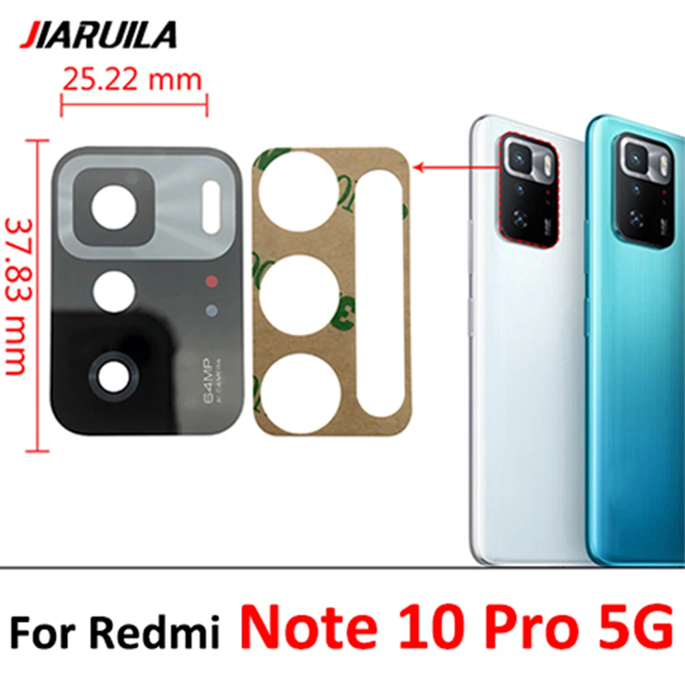 100% NEW For Xiaomi Mi 12 Note 10 Pro 10T Lite Ultra Redmi Note 10 Pro 5G 10S Rear Back Camera glass Lens With Adhesive