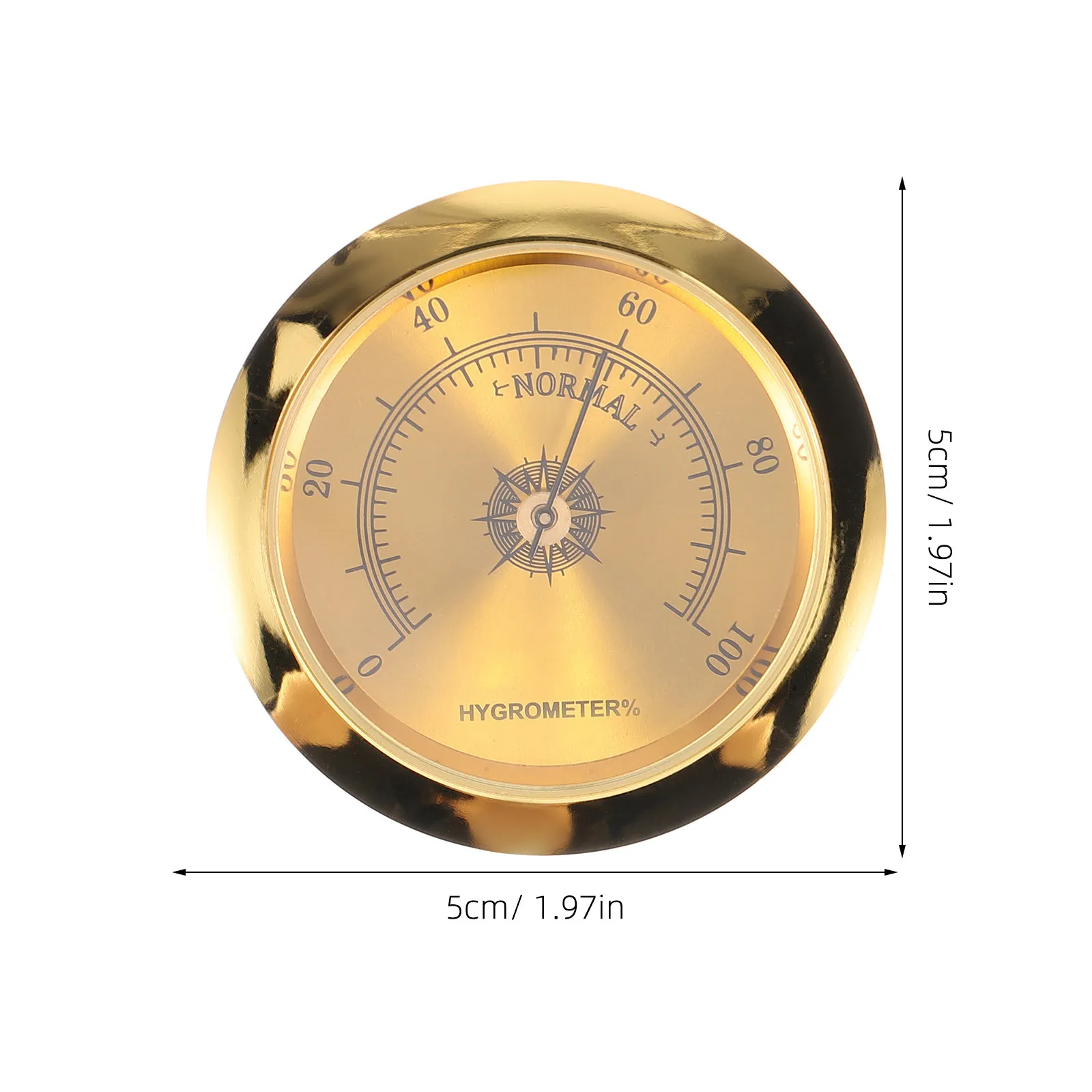 Guitar Hygrometer Metal Body Accurate Humidity Monitor for Acoustic Guitar Case Prevents Cracking Warping Easy Install Compact