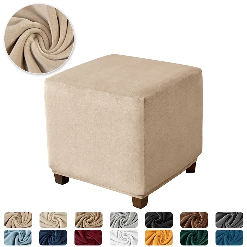 Velvet Ottoman Stoo…