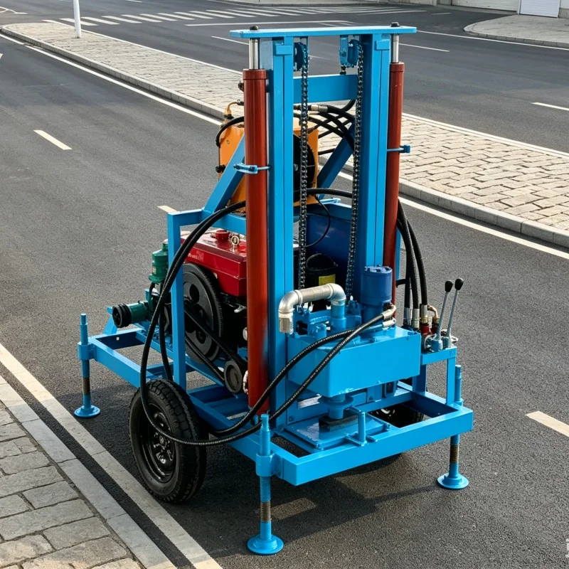 Customized Reinforced Water Well Drilling Rig, Well Boring Machine, Portable Agricultural Fast Water Well Drilling Machinery