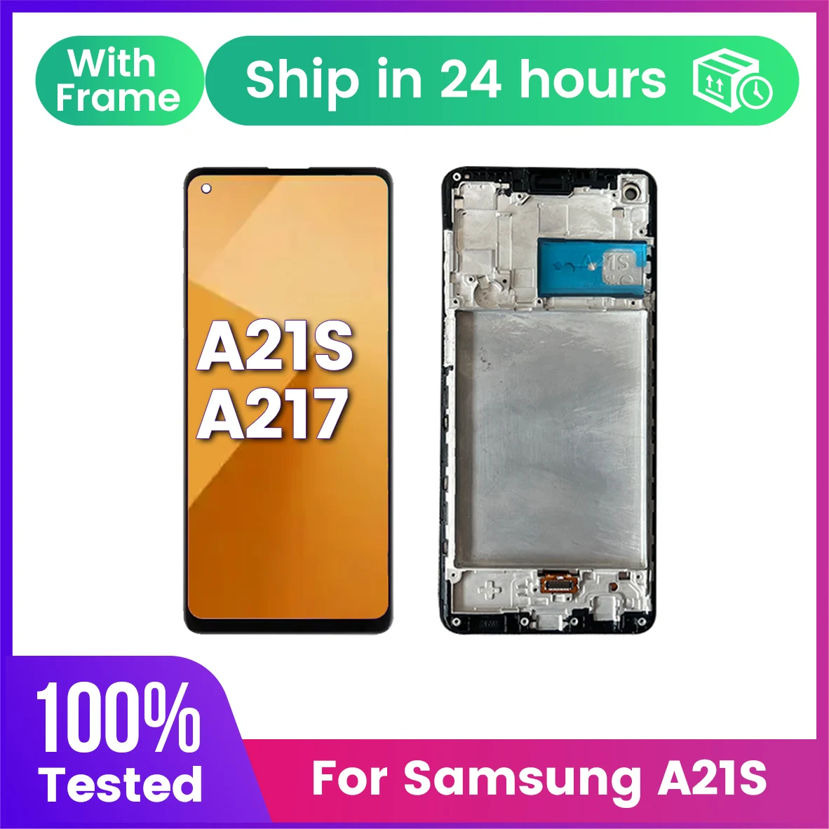 GEFENSIFor SAMSUNG A21S Pantalla LCD A217F A217M A217N LCD Pantalla táctil Digiziter montaje Pantalla con marco LCD
