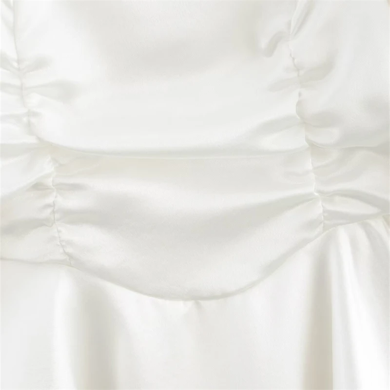 KEYANKETIAN Women's thick satin evening dress with bubble sleeves, slim fit MINI short skirt, elegant A-line dress