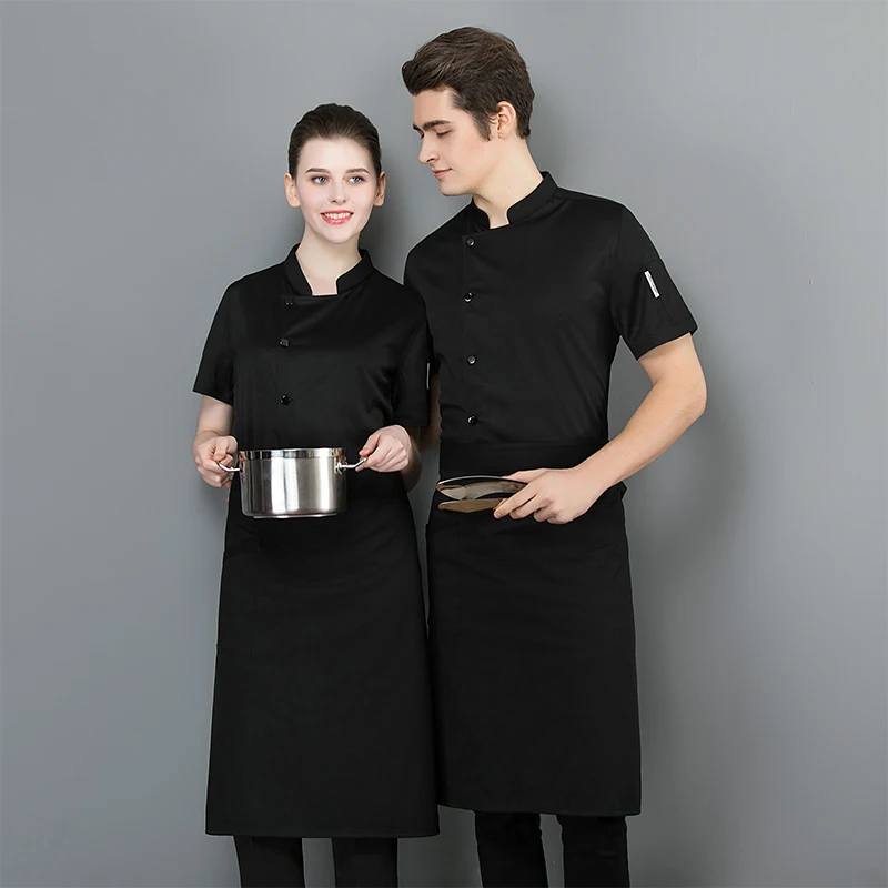 Men Kitchen Jacket Cooking Clothes Tops Restaurant Work Clothing Bakery Cafe Waiter Overalls Cooking Shirt Hotel Overalls