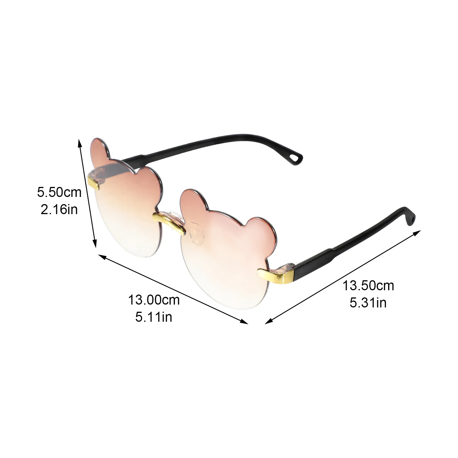 مجموعة نظارات الدب المكونة من 3 قطع، نظارات كرتونية متدرجة الألوان لإكسسوارات الحفلات، نظارات خفيفة الوزن ولطيفة #5