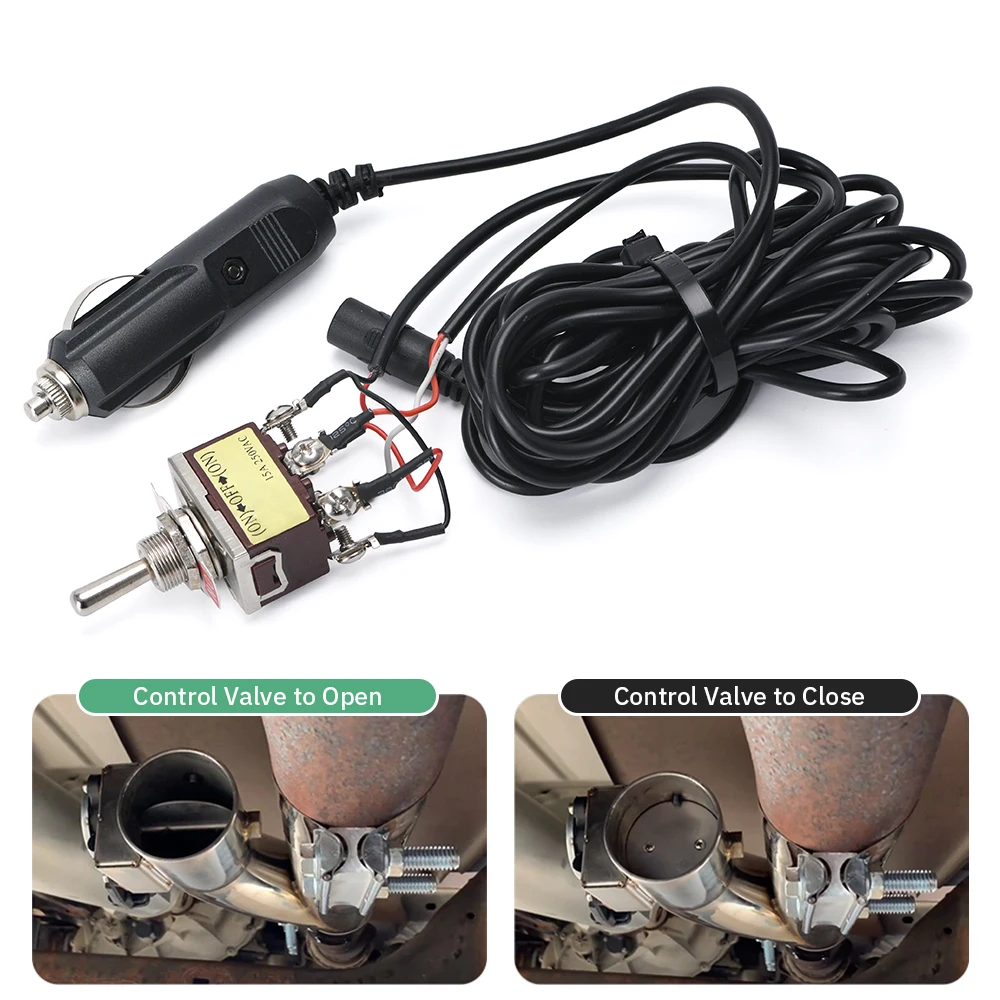 Saklar Kontrol Manual Universal untuk Katup Elektrik Knalpot, Sistem Cutout, Kit Pipa Pembuangan