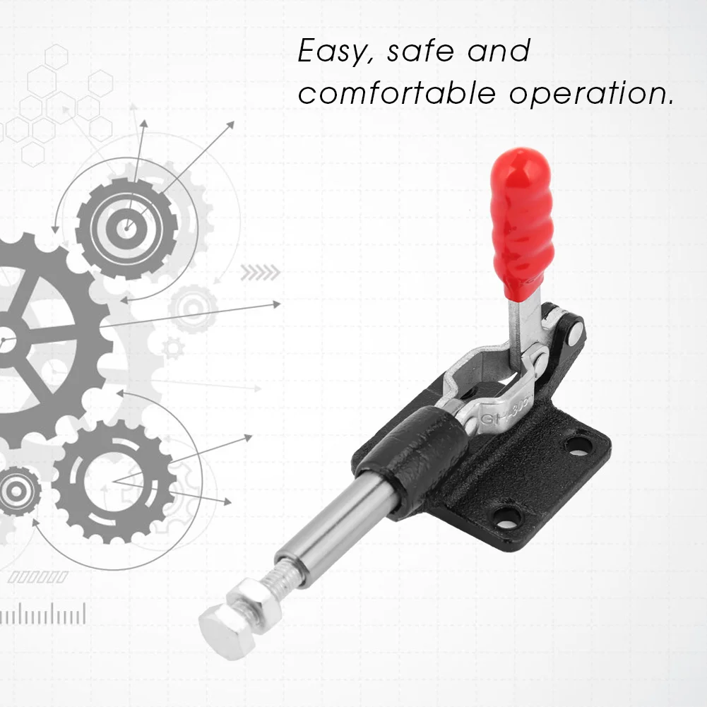 Vertical Toggle Clamp Iron Galvanized Quick Fixed Toggle Clamp Holding  Push Pull Action Hand Tool Fixation Toggle Clamp