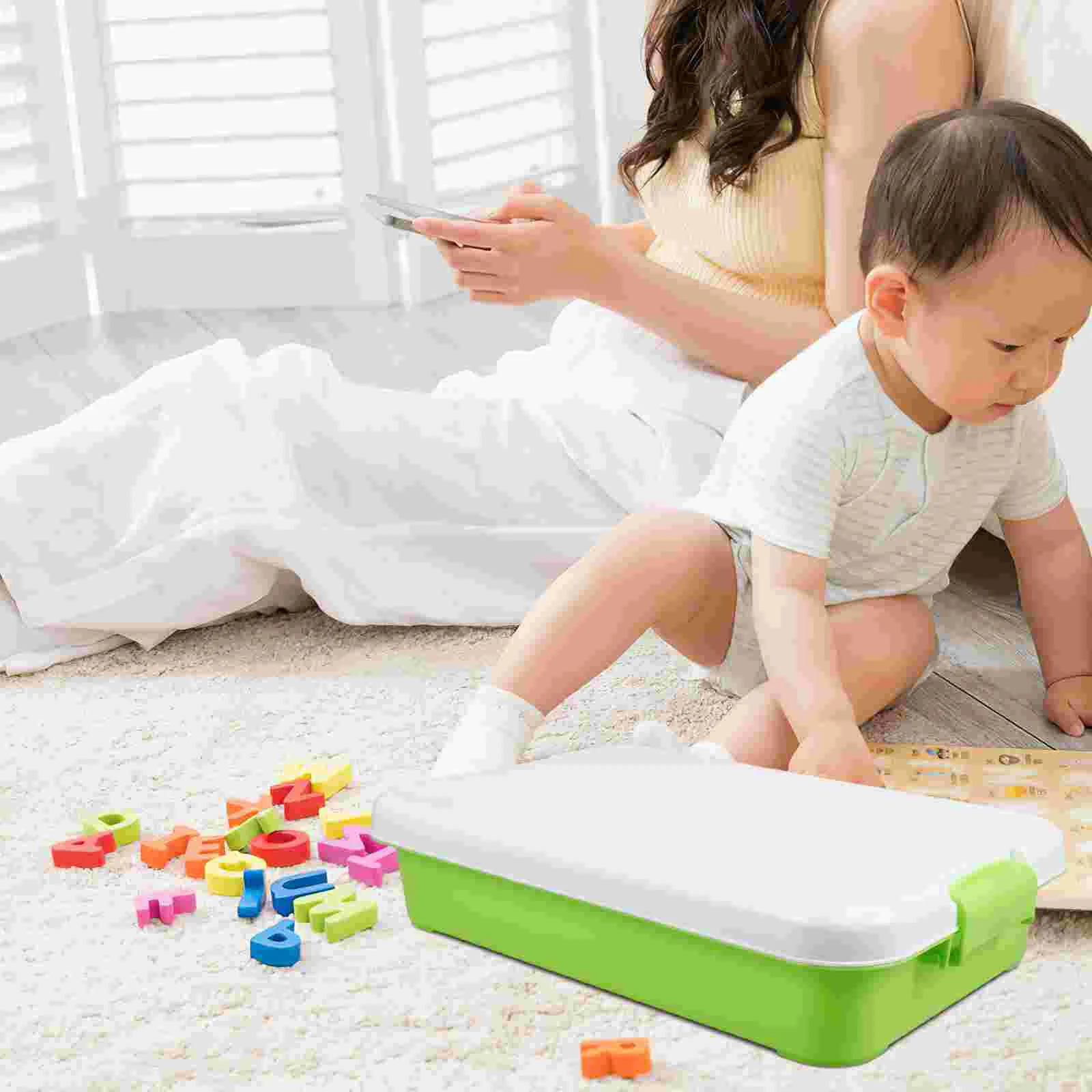 Sand Plastic Mold Tray Portable Toy Outdoor With Lid for Kids Funny Toys Sandbox