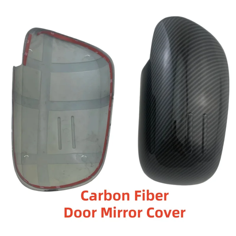 الكروم اكسسوارات السيارات غطاء مرآة الباب الكسوة لصق نمط 2008 - 2013 لتويوتا يارس فيتز فيوس كورولا فيلدر لمعان الكربون #5