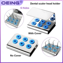 OEING 6 Holes Dental Ultrasonic Scaler Tips Holder Tip Sterilizer Storage Case for Dental Equipment EMS NSK Satelec Sirona DTE