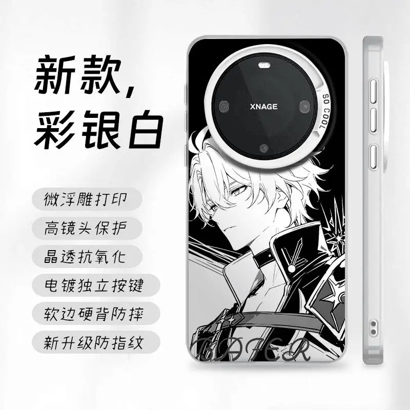 Capa de Celular Anime Boy Phainon para Samsung S25 S24 S23, Xiaomi, VIVO 200 Ultra, OPPO Find X8 Pro - Capa Honkai Star Rail