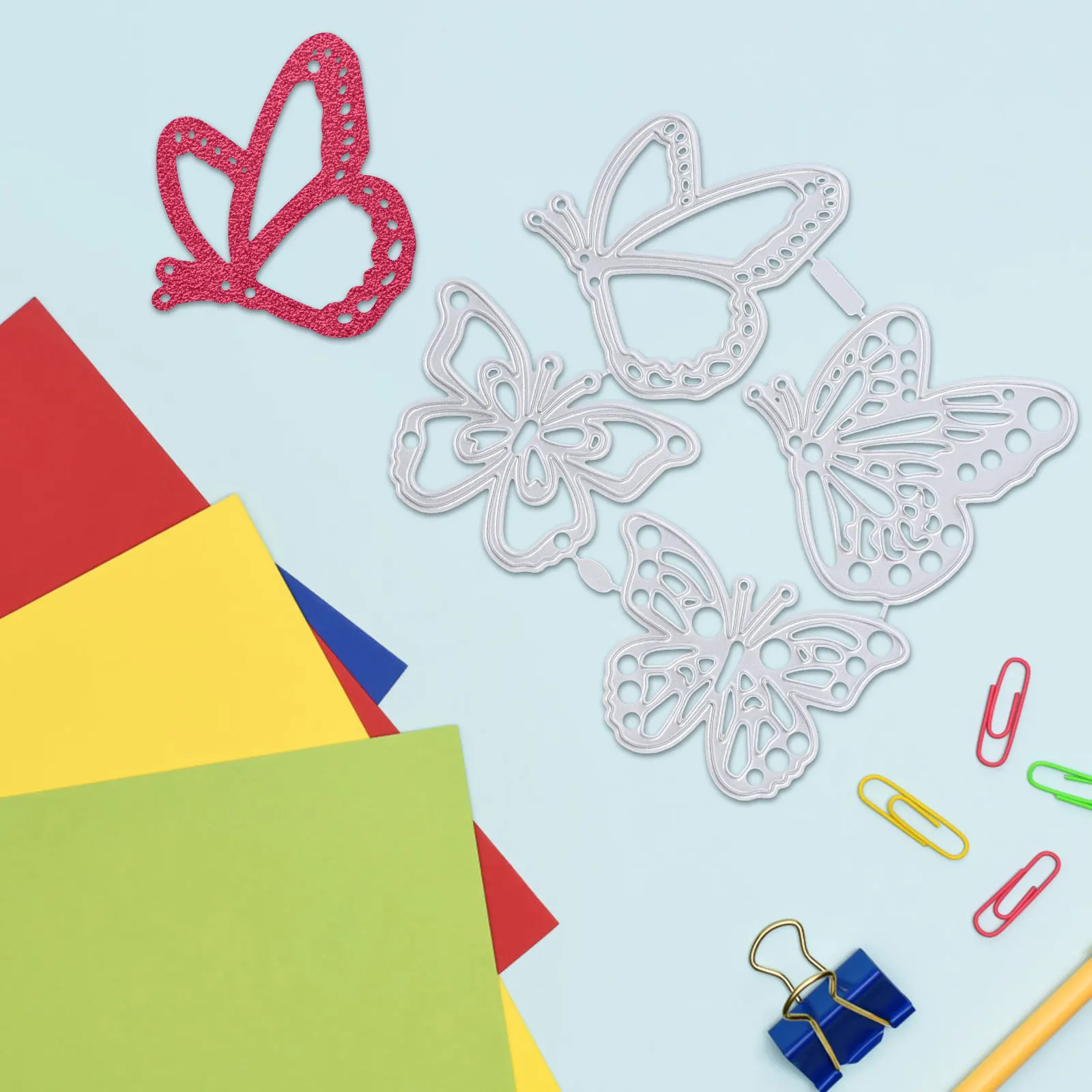 

4pcs Butterflies Cutting Die Metal Embossing Craft Dies for Scrapbook Card Making Decorative Carbon Steel Mold Handcraft Tool