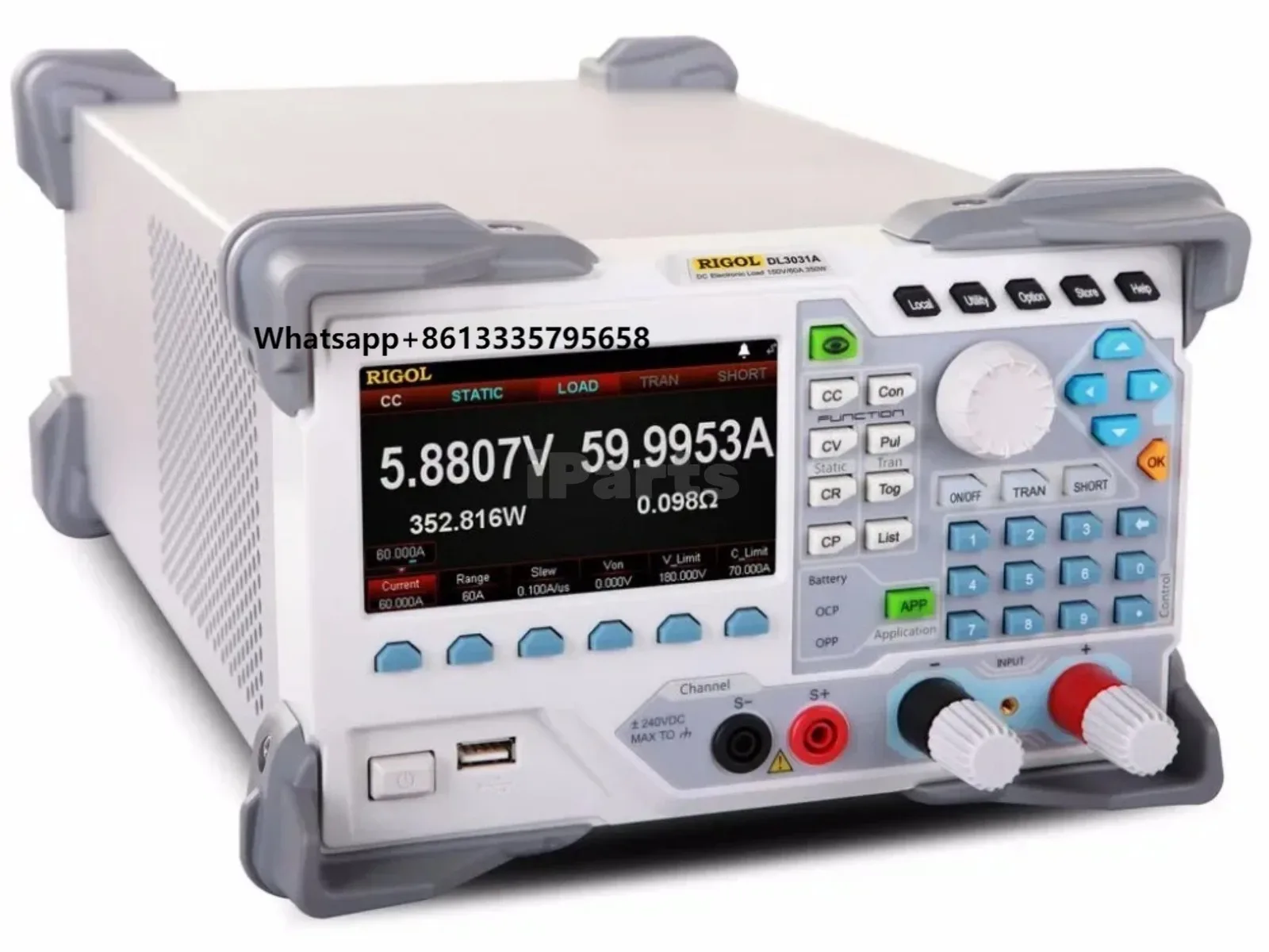 

IParts DL3031A Programmable DC Electronic Load Single Channel 150V/60A/30kHz 350W with High Resolution
