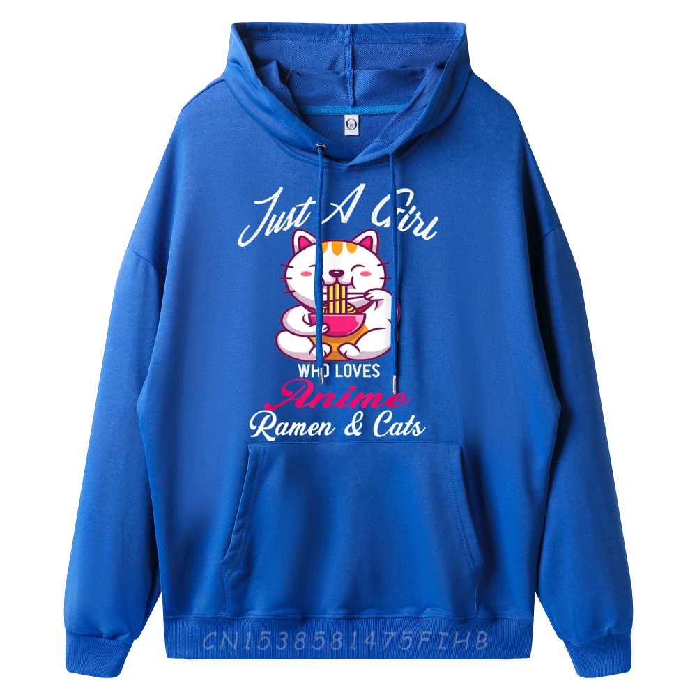 Just A Who Loves And Ramen And Cats Grahpic Pullover Christmas Group New Pullover Hoodies