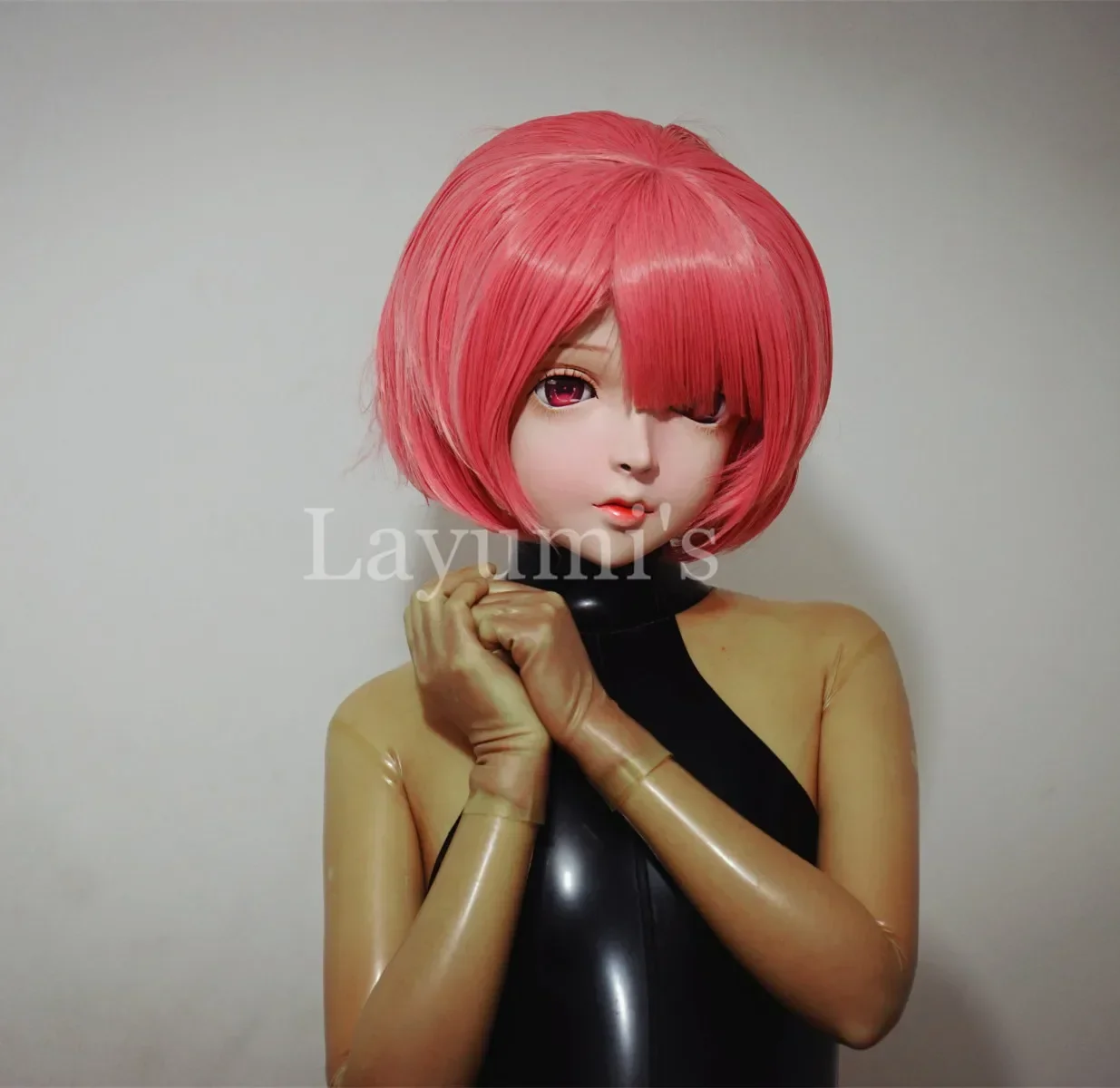 (NEW-33) Handmade Full Head Silicone Mask Masquerade Party Crossdresser Doll Japan Cartoon Kigurumi Cosplay Masks Anime Girl