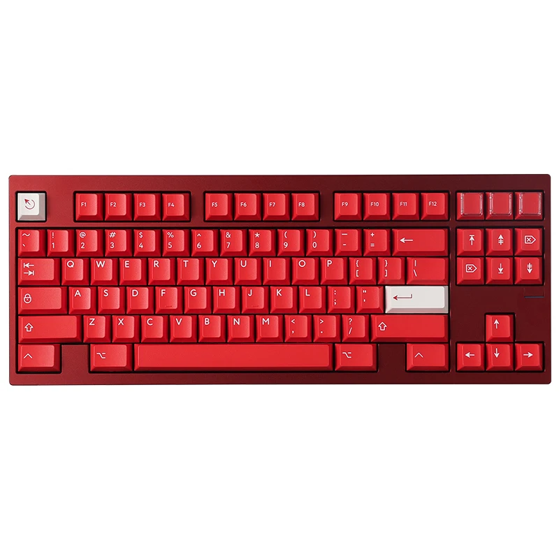 Courage red customized mechanical keyboard two-color keys pbt material original height