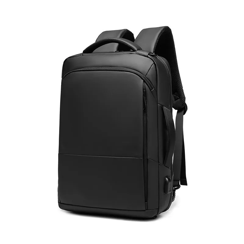 2024 Spring New Men's Black Simple Atmospheric Anti-theft Lightweight Rechargeable Large-capacity Multifunctional Backpacks Bags