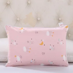 Funda de almohada de algodón puro de estilo coreano para niños, funda de almohada con diseño de dibujos animados, para guardería, para dormir