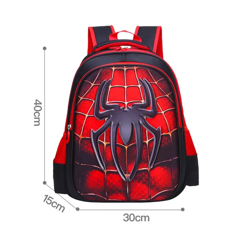 Spiderman Captain America Kinderen Schoudertassen 3d Geprint Spin Schattige Cartoon Anime Jongens Grote Capaciteit Schoolrugzak