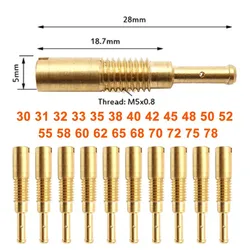 Novo Piloto Lento 5mm M5x0.8 Jet Para Keihin Vice PZ19 70 100cc Scooter Carburador Da Motocicleta Tamanho 30 31 32 33 35 38 40 42 45-75