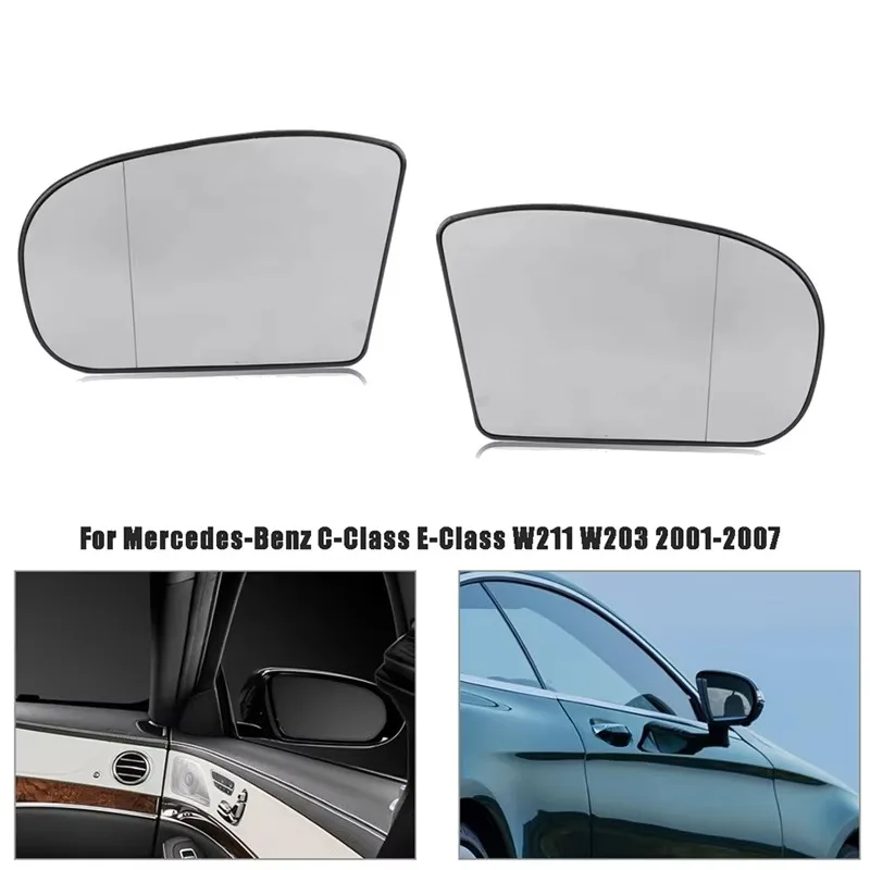 NEW-Car Rearview Mirror Heated Glass for Mercedes-Benz C-Class E-Class W211 W203 2001-2007 2038100121 2038100221