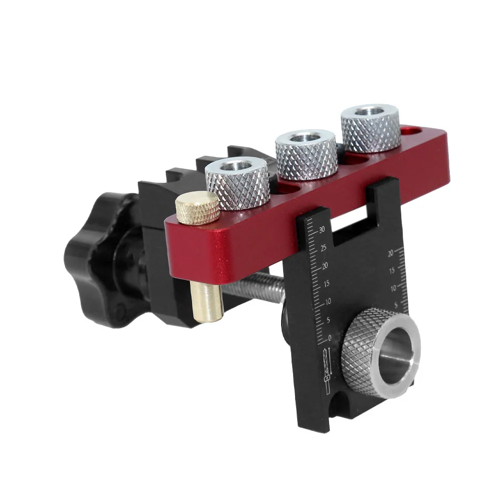Holzbearbeitung 3-in-1-Dübellehre, Universal-Dübelle, Nockenlehre, Holzloch-Bohrführung, Locator, verstellbares Taschenloch-Jig-Set – Detail 10