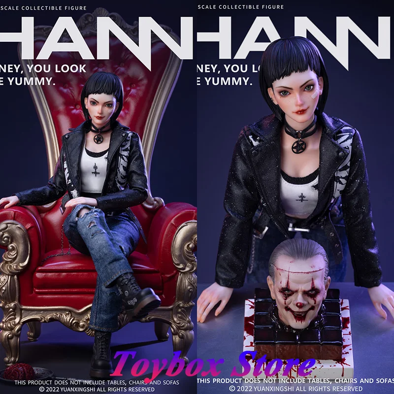 HSLX-001 1/6 Yummy Hunter Hanni Cool Girl Action Figure Horror Gothic Style Delicate 12