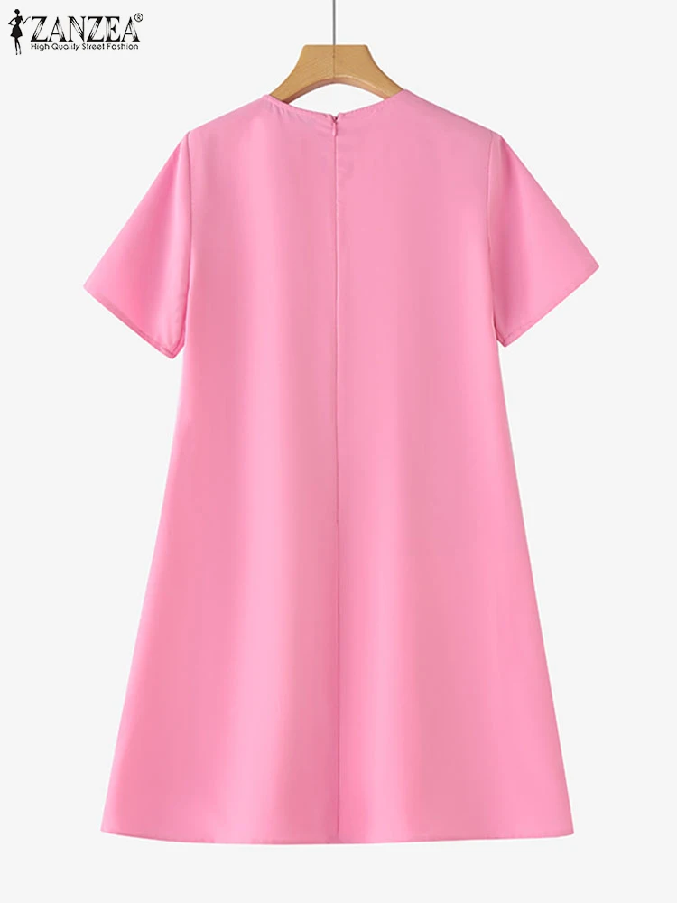 잔제 여성 우아한 드레스 패치워크 미니 선드레스 2025 여름 캐주얼 반팔 레이스 속이 비치는 캐주얼 파티 베스티도스 로브