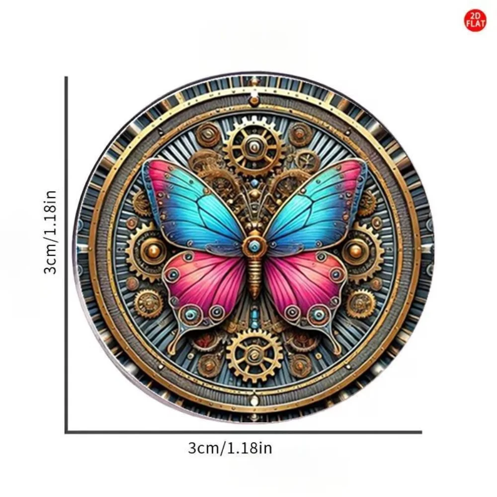 Steampunk Mechanical Butterfly Brooch Vintage Vintage Stainless Steel Flat Badge Illusion Butterfly Brooch Accessories