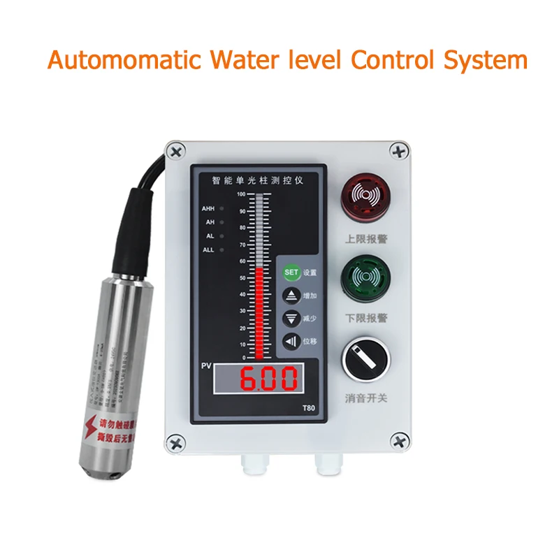 Waterproof Input Water Level Sensor 4-20MA display Float Switch Mount Box Integral Level Transmitter Controller