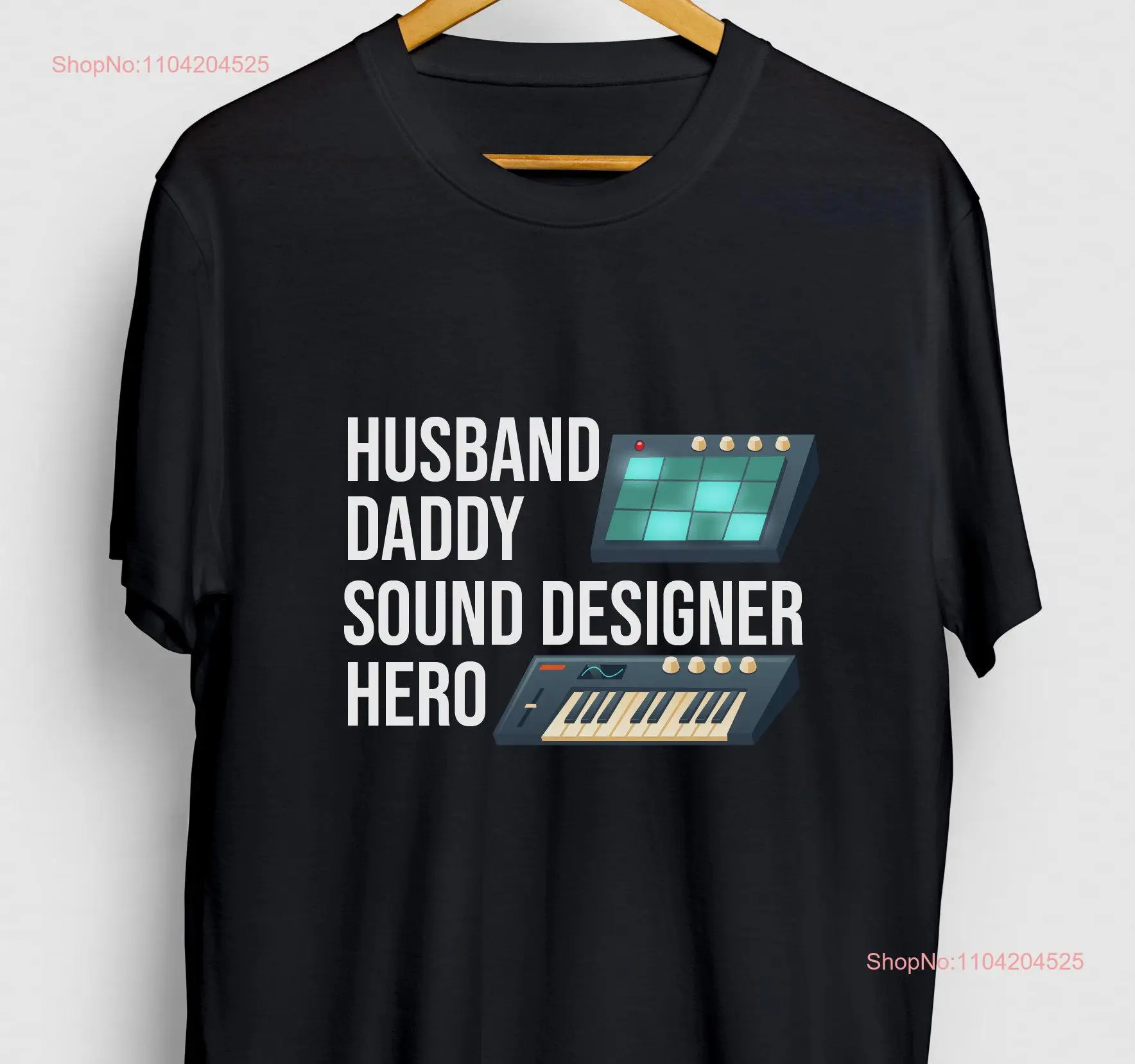 Husband Daddy Sound Designer Hero Funny Audiology T Shirt Audio Engineer tee Youth  long or short sleeves