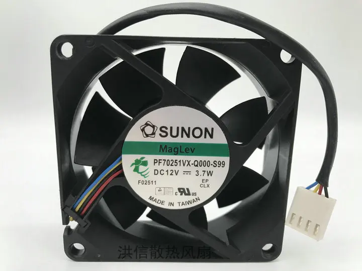 

SUNON PF70251VX-Q000-S99 DC 12V 3.7W 70x70x25mm 4-Wire 70mm Cooling Fan