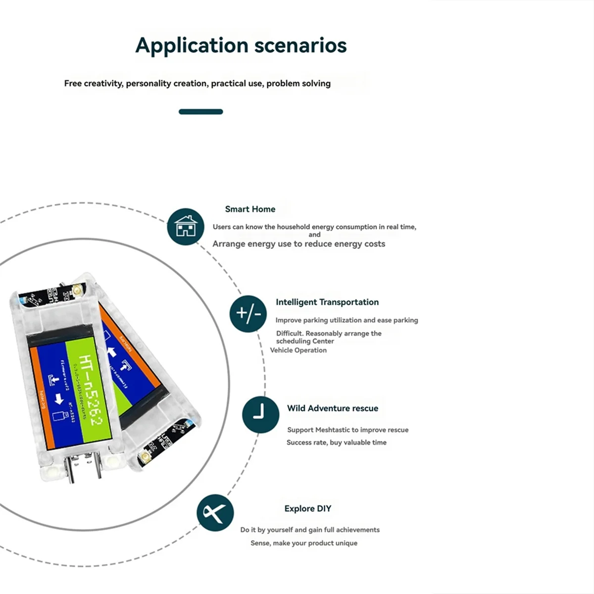 Durable T114 V2 Meshtastic Tracker -NRF52840, Low Power BLE & WiFi Devboard,B