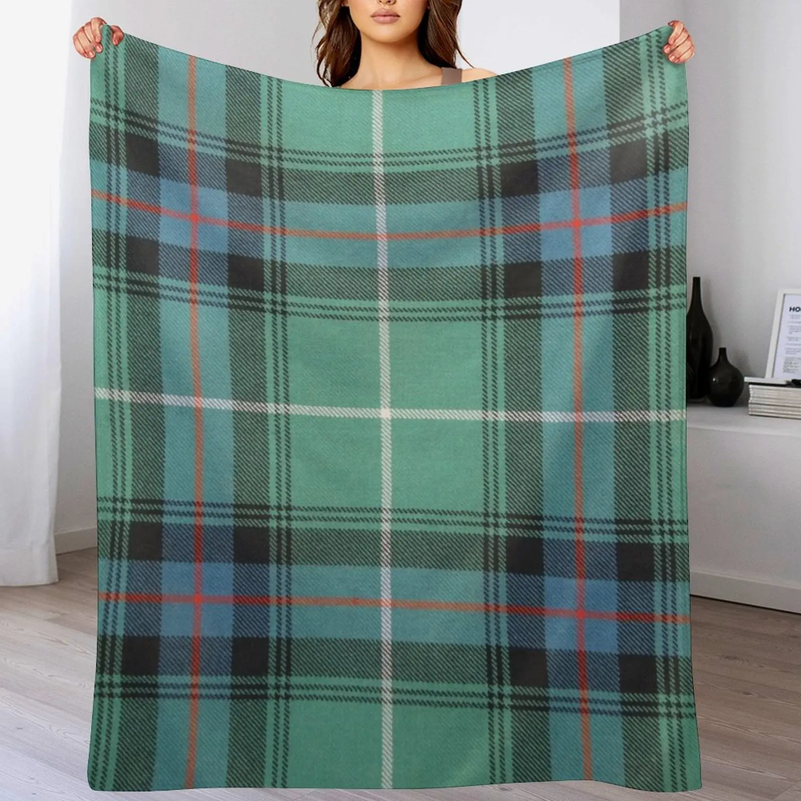 MacDonald of the Isles Hunting Throw Blanket Soft Flannel Fabric Luxury St Thermals For Travel Blankets