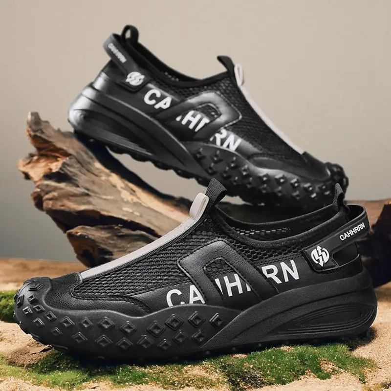 Men's Breathable Anti-Slip Water Shoes Fishing Beach Outdoor Sports Footwear Quick-Dry Slip-Resistant Comfortable Sandals