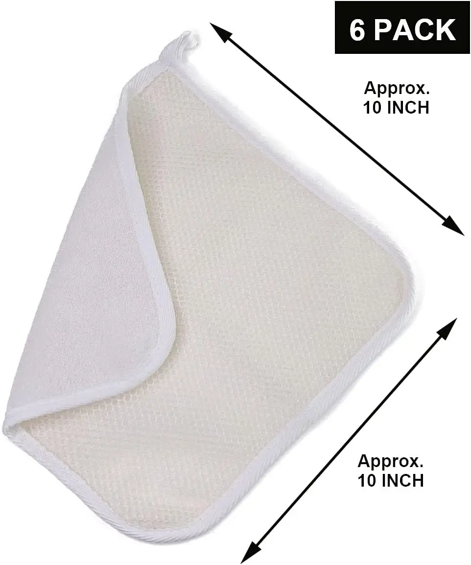 Exfoliating Washcloths for Dead Skin - Exfoliating Towel Pack - Bulk - Washcloths Scrubber for Body and Face - Towel - 6 Pack