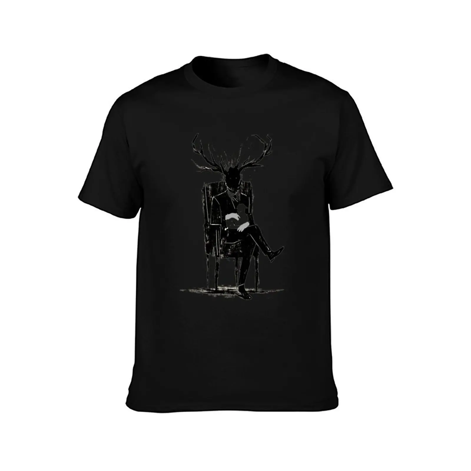 Hannibal Lecter NBC Stag Antlers Lamb T-Shirt graphic t shirts Funny t-shirt kawaii clothes big and tall t shirts for men