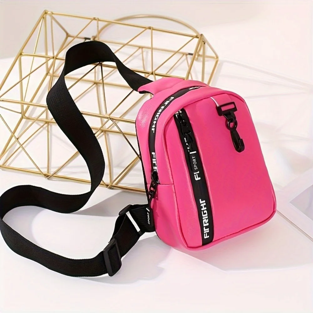 Women's Chest Bag. Fashion contrast backpack, adjustable strap for daily use.