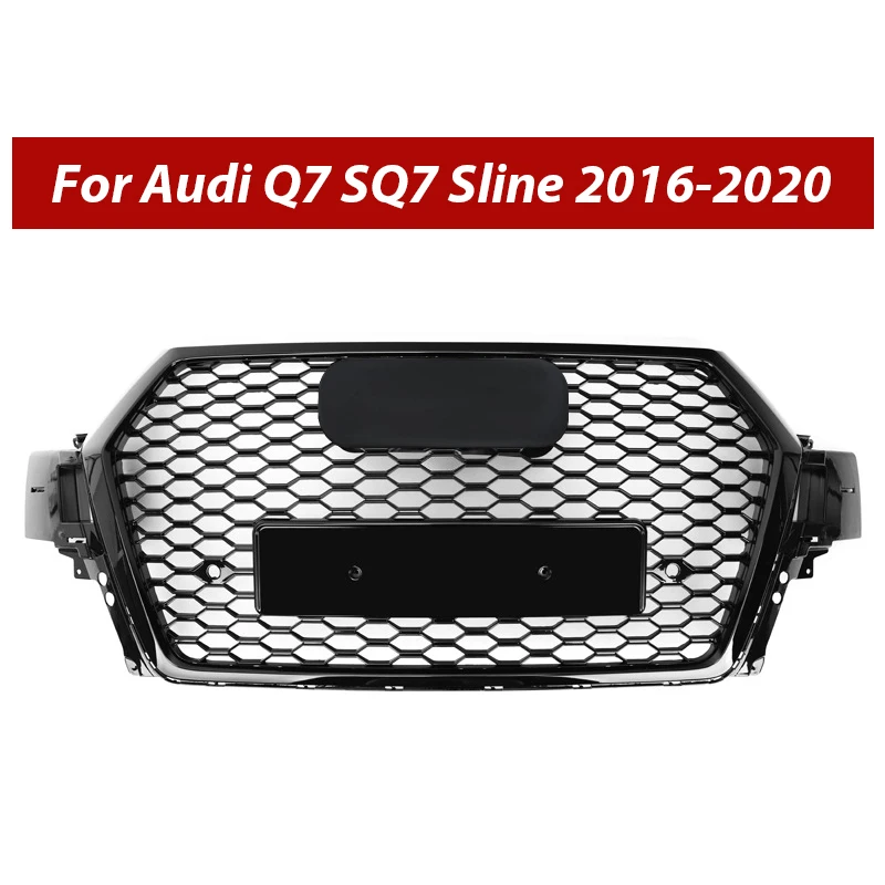 

Для Audi Q7 SQ7 Sline 2016-2020 передняя спортивная сотовая сетка, решетка, бампер, центральная решетка, аксессуары для стайлинга автомобилей