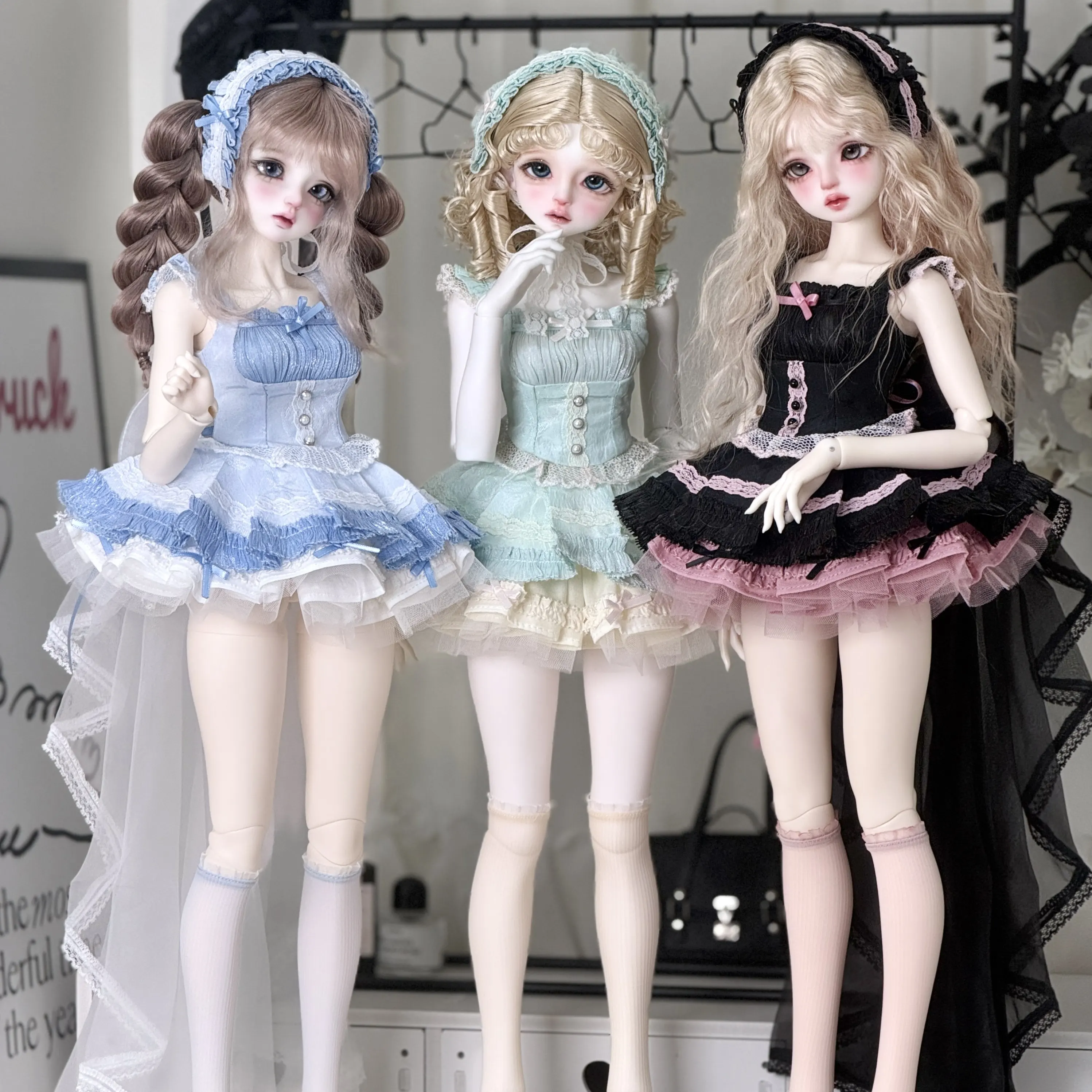 completo-set-abito-sweet-lolita-per-bambole-mdd-1-4-bjd-vestito-a-3-colori-con-gonna-in-pizzo-a-balze-fascia-per-capelli-e-coda-lunga