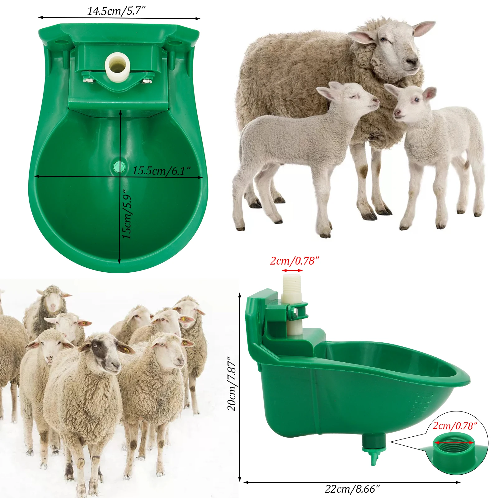 Livestock Sheep Goat Automatic Drinker Bowl With Valve Quality Water Fountain Cattle Sheep Dog Feeding Equipment Farm Animals