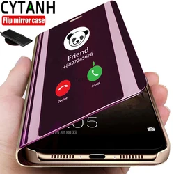Mirror Phone Flip Case For Samsung Galaxy S10 Plus s10E Stand Book Cover Sumsung S 10 10s S10plus G970F G975F G973F Funda Coque