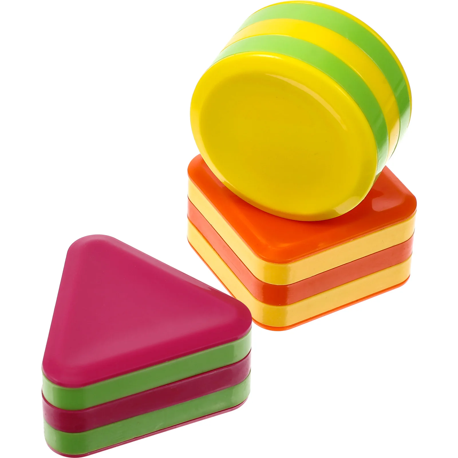 3 pezzi giocattolo per strumenti a percussione quadrato rotondo materiale musicale sicuro H plastica interattiva per lo sviluppo del cervello