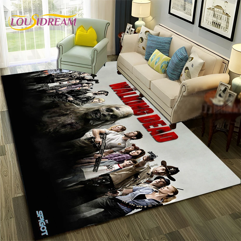 TWD The Walking Dead Rick Horror TV Carpet Rug for Home Living Room Bedroom Sofa Doormat Decor,kids Area Rug Non-slip Floor Mat