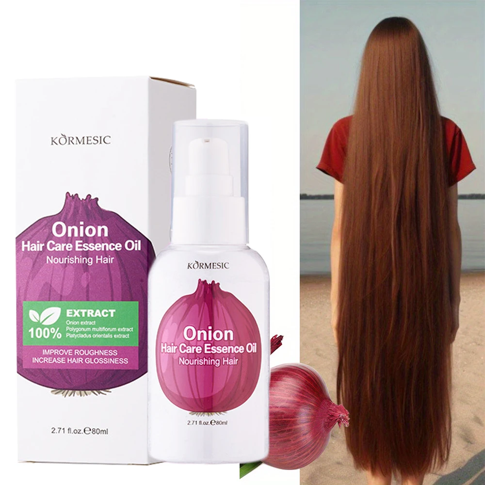Onion Hair Growth Serum Spray Promotes Hair Growth Oil Repair Hairs Damage Prevent Hair Loss Nourish Scalp Hair Health Care 80ml - Image 5