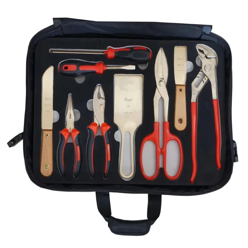 Non Sparking Beryllium Copper 16Piece Hand Tool Set ATEX Explosion Proof Safety Tool Kit For Environment