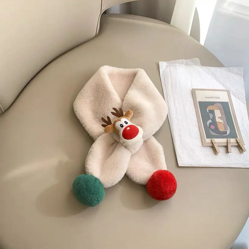 أطفال يندبروف وشاح أفخم الرنة عيد الميلاد وشاح الطفل الرقبة أدفأ للجنسين الأطفال وشاح السلامة المعتمدة