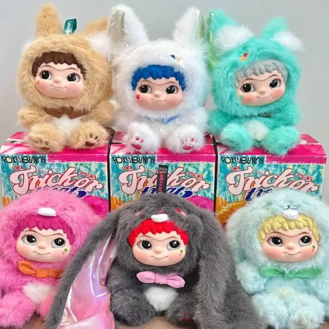 

Wakuku V2 1:1 Копия слепая коробка Fox Bunny Trick Or Treat Series Виниловая кукла-сюрприз Брелок Модные игрушки Тайна Индивидуальные подарки